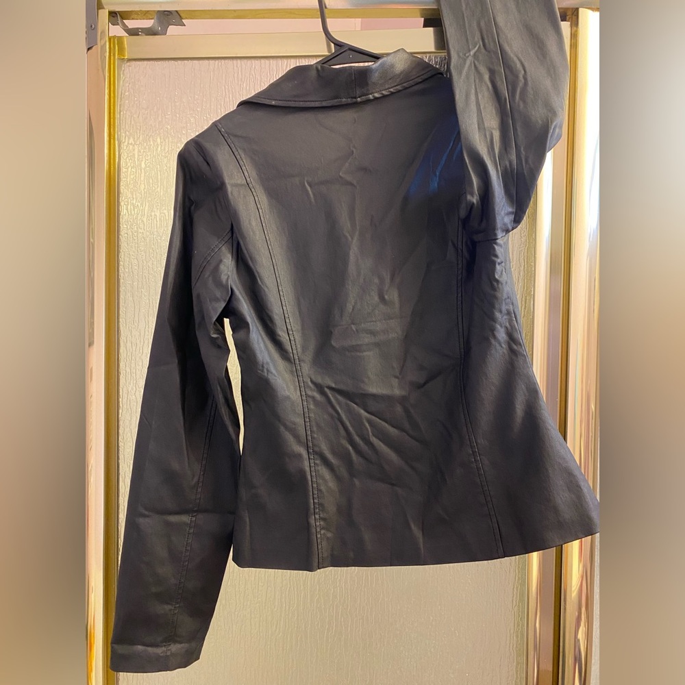 ANGL Faux Leather Moto Jacket NWT Size L - Picture 3 of 11